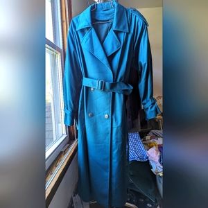 Teal Trench Coat